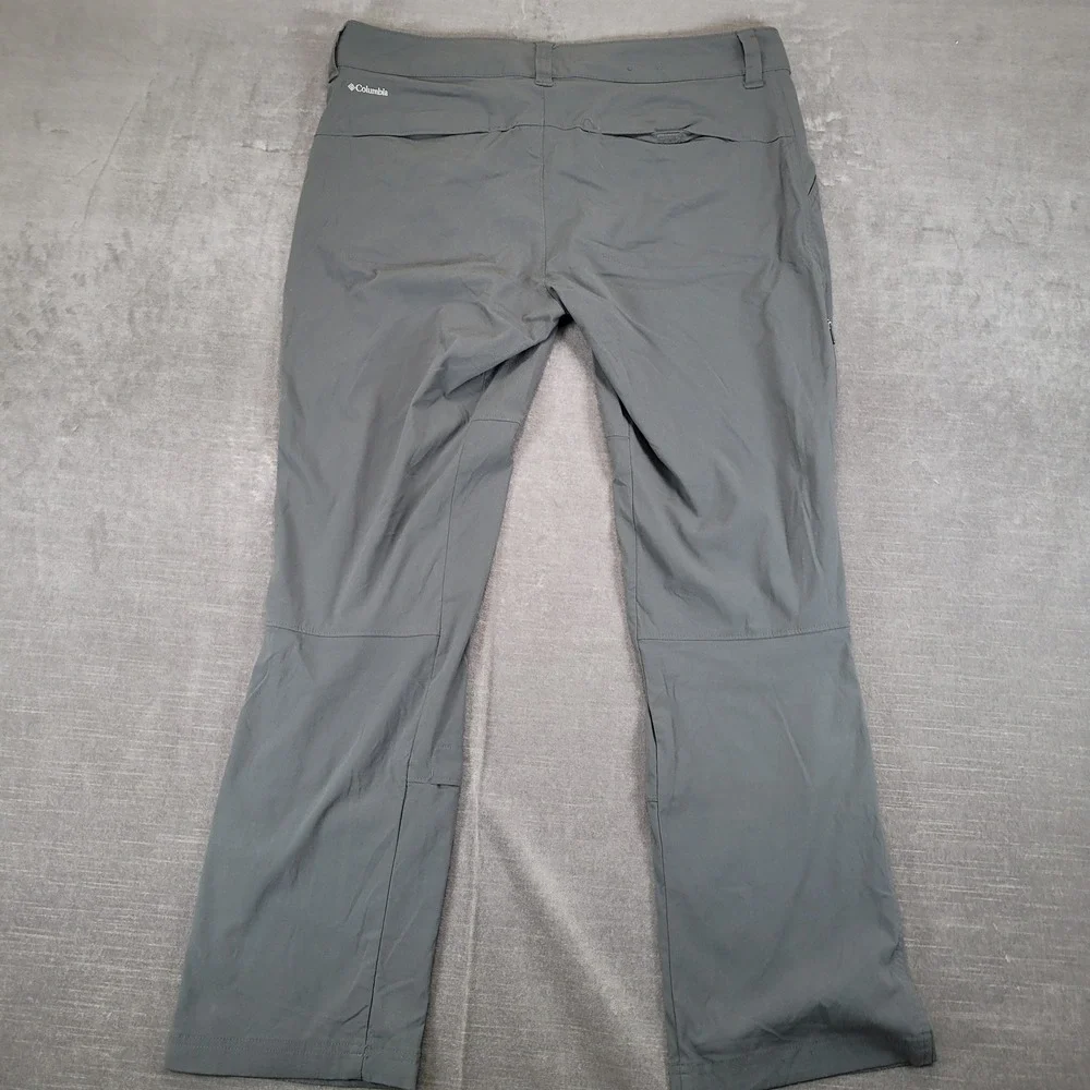 Columbia Men Outdoor Pants Size 12 Short Gray Omni Shield Water Repellent Hiking